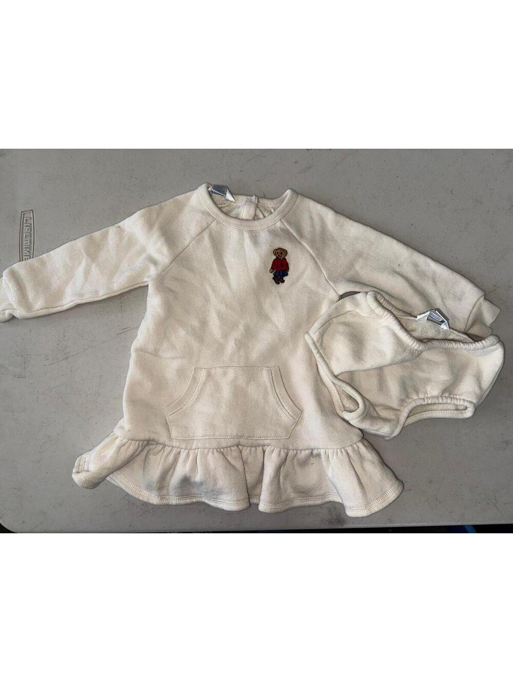 Ralph Lauren sweater dress with bloomers brown bear 12 months